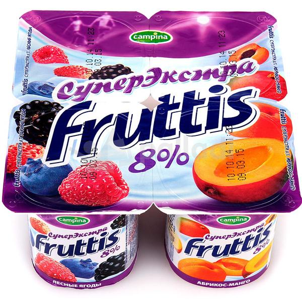 Йогурт Fruttis 8% 115г абрикос-манго/лесн ягоды ван купить с доставкой ...