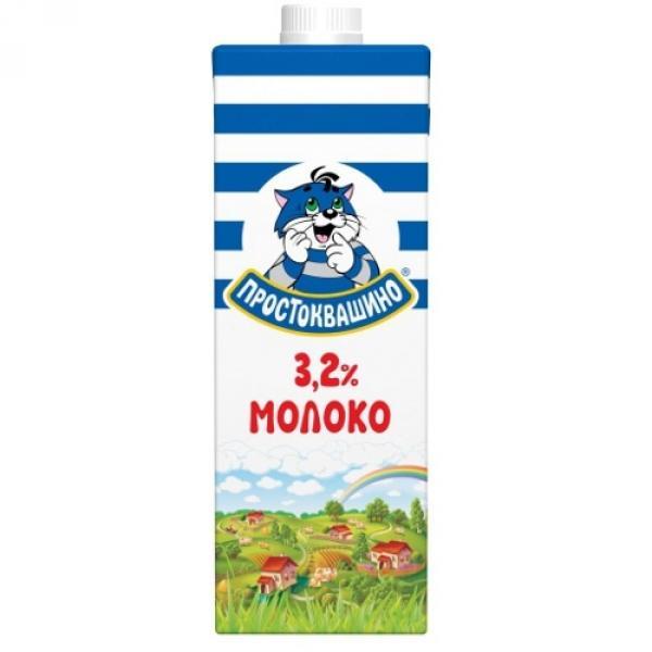 Молоко Простоквашино 3,2% 950г т/п купить с доставкой на дом в г ...