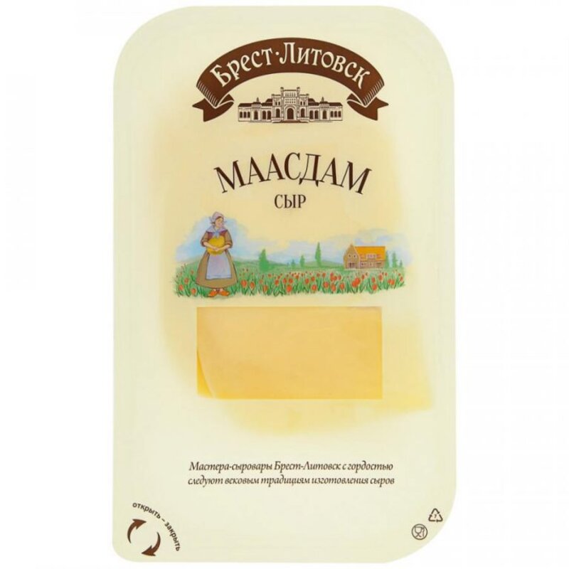 Сыр Брест-Литовск 130г Маасдам...